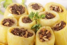 بطاطس محشية باللحم المفروم