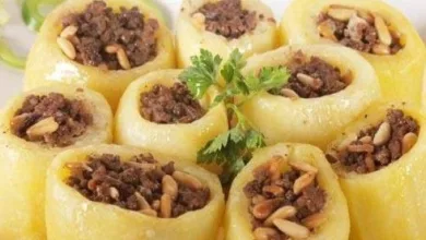 بطاطس محشية باللحم المفروم