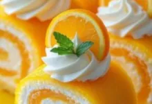 رولات بطعم البرتقال والصوص الأبيض