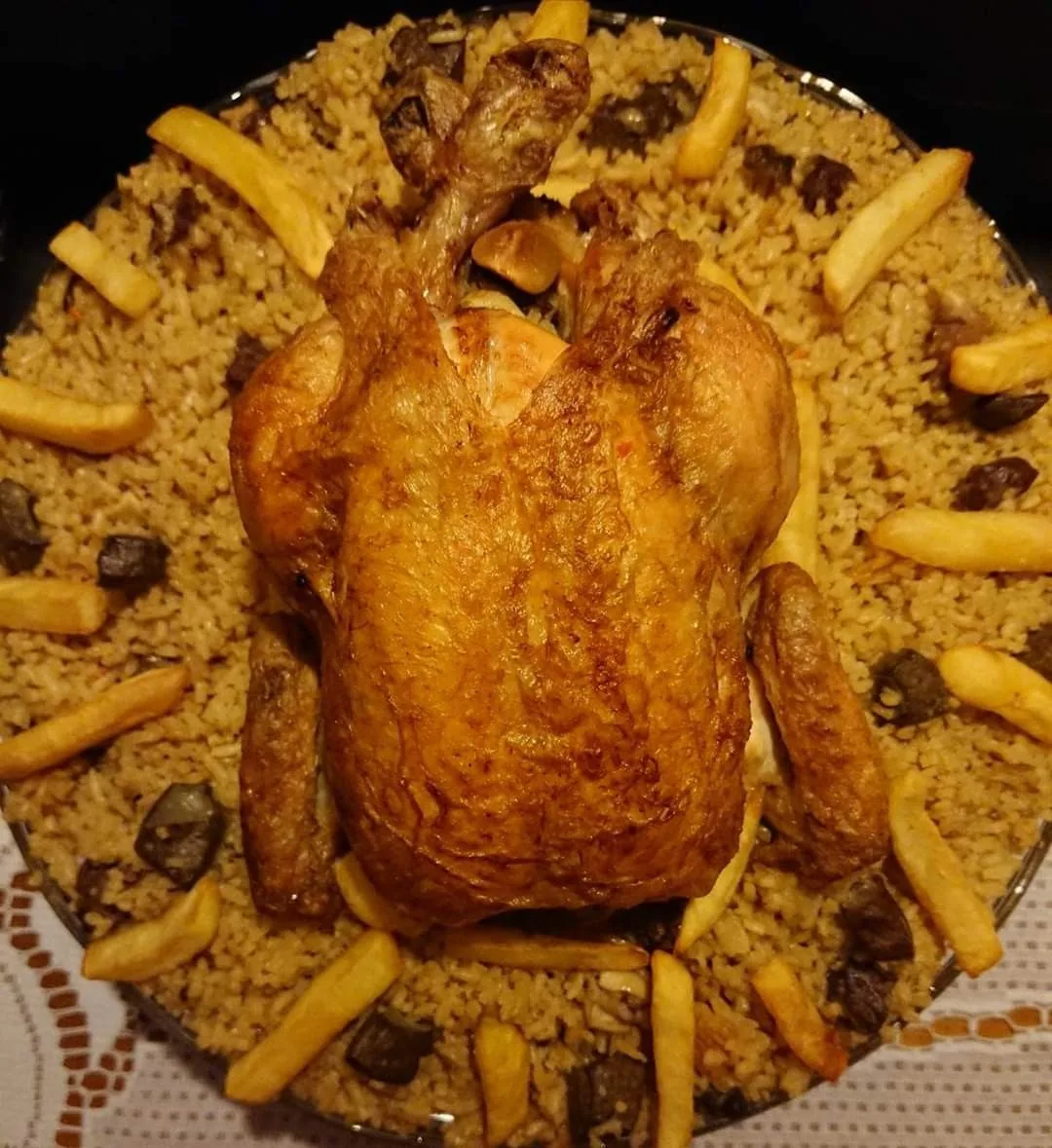 دجاج محشي بالأرز