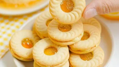 بسكويت محشو بمربى المشمش