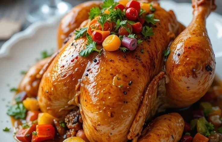 دجاج محشي بالأرز