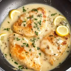 طريقة بيكاتا الدجاج بشرائح الليمون