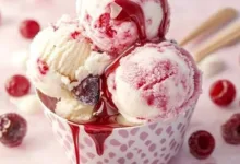 الآيس كريم بالتوت البري