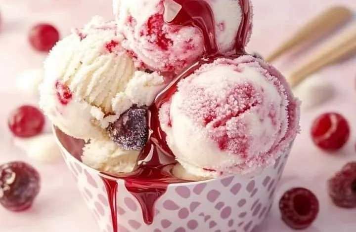 الآيس كريم بالتوت البري