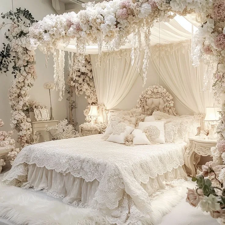  مفارش سرير رائعة الجمال ، مفارش رقيقة للسرير لكل عروسة
