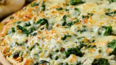 بيتزا السبانخ