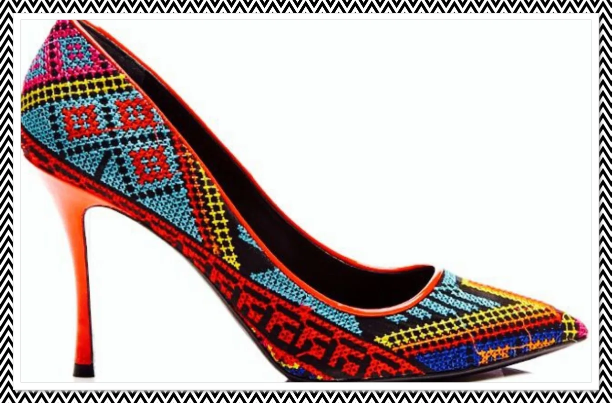 أحذية مطرزة بغرزة الكنافاه (12)