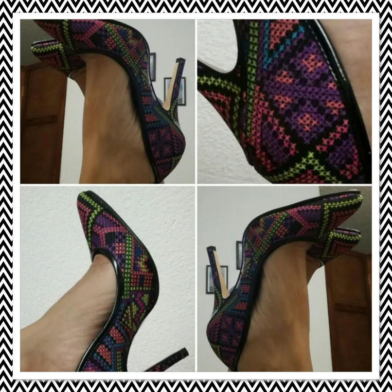 أحذية مطرزة بغرزة الكنافاه (13)