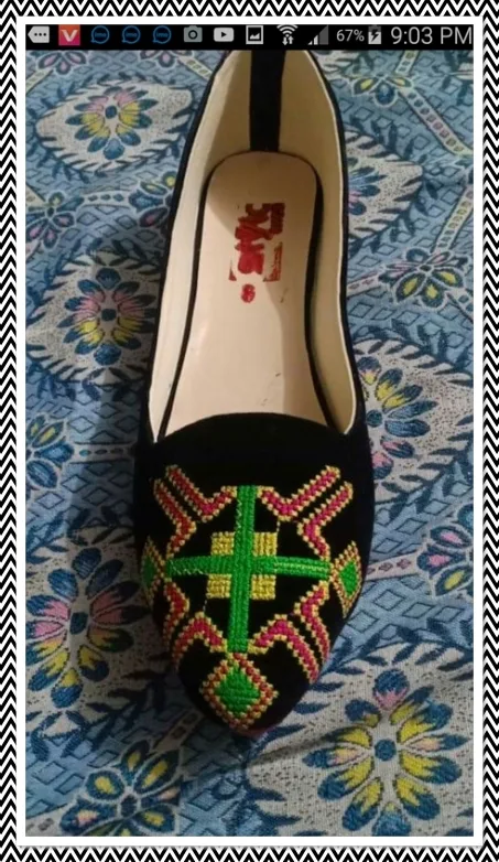 أحذية مطرزة بغرزة الكنافاه (29)