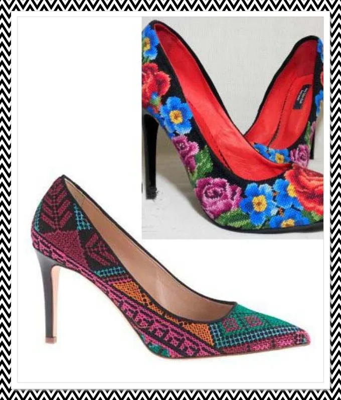 أحذية مطرزة بغرزة الكنافاه (31)