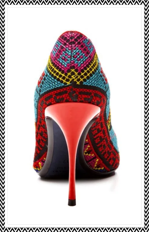 أحذية مطرزة بغرزة الكنافاه (40)