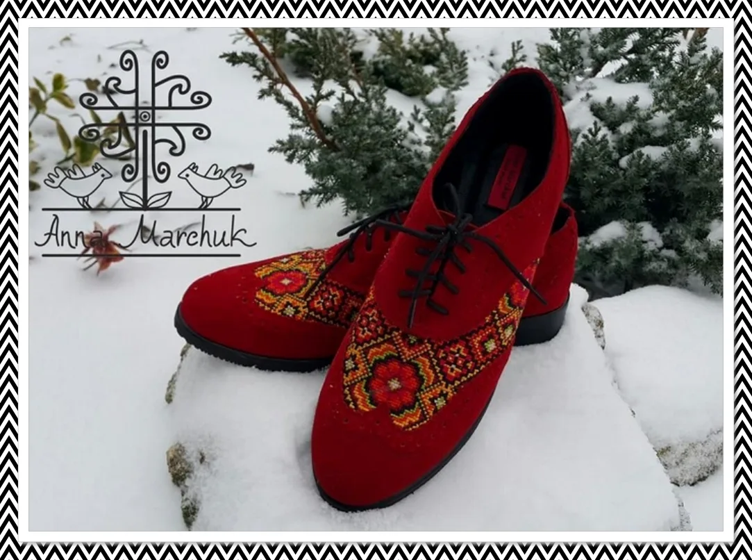 أحذية مطرزة بغرزة الكنافاه (7)