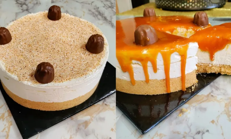 التشيز كيك بالتوت وجوز الهند