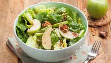 التفاح بالزبادي