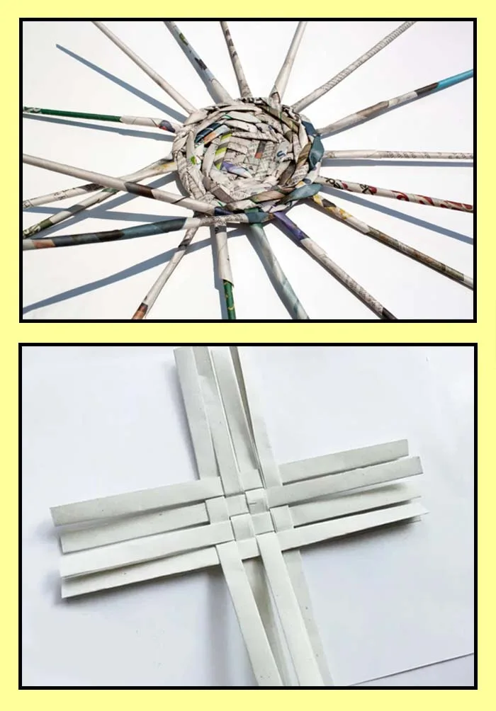 الخطوة 3 لعمل سلة من الورق بناء قاعدة السلة