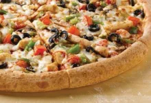 بيتزا الدجاج والخضروات