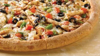 بيتزا الدجاج والخضروات