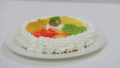 تورتة الشو بالكريمة والفاكهة