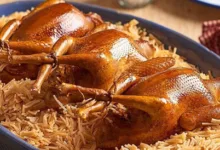 الحمام المحشي بالأرز