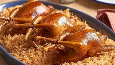 الحمام المحشي بالأرز