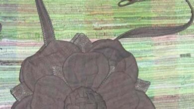 خياطة شنطة على شكل وردة