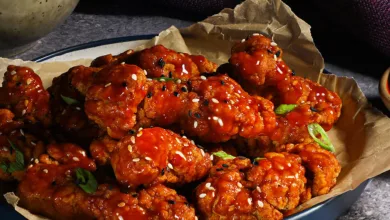 دجاج مخلى بصوص البرتقال