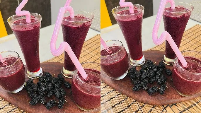 سموثي العنب بالتوت