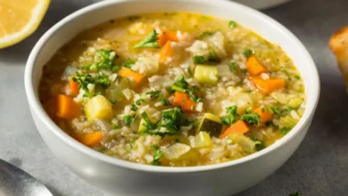 شوربة الشوفان بالخضراوات