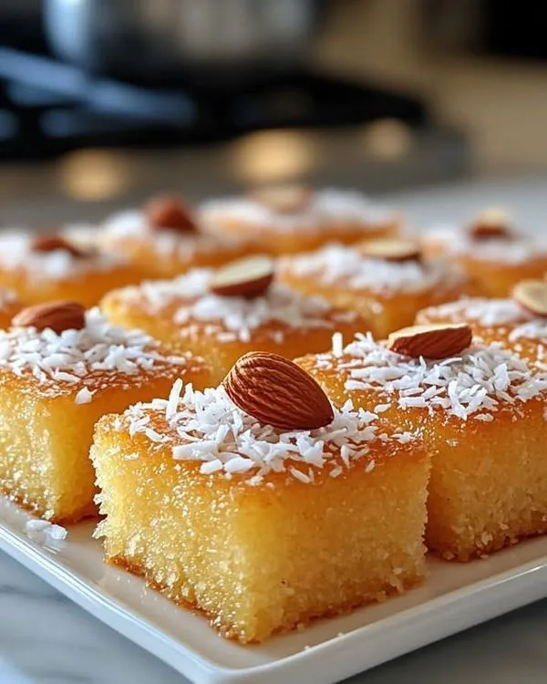 طريقة عمل البسبوسة2