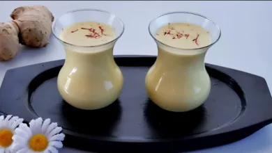 طريقة عمل حليب بالزنجبيل والعسل