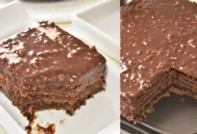 طريقة عمل كيك الشوكولا والبسكويت
