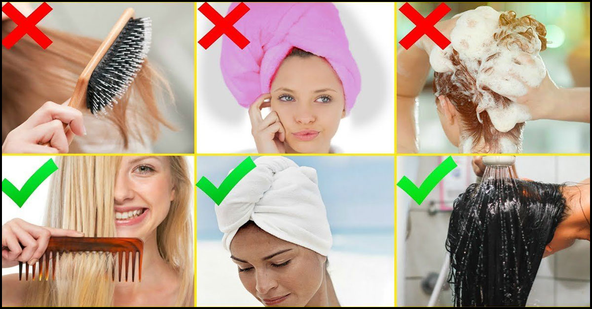 طريقة غسل الشعر الصحيحة