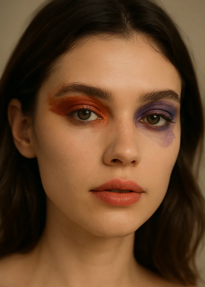 ظل غير منتظم للمكياج