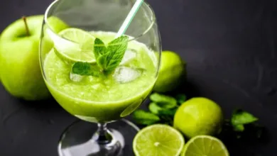 عصير التفاح والليمون