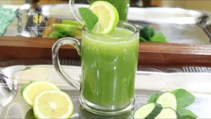 عصير الخيار بالشاي الأخضر