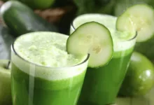 عصير الخيار بالشاي الأخضر