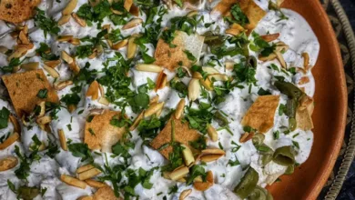 فتة الفول اﻷخضر