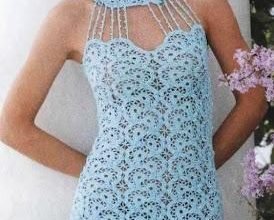 فستان كروشية