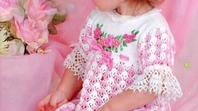 فستان كروشيه للأطفال