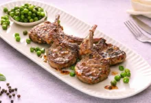 لحم ضاني مقلي مع النعناع