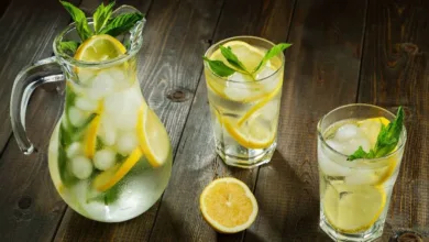 مشروب الليمون بالنعناع المثلج