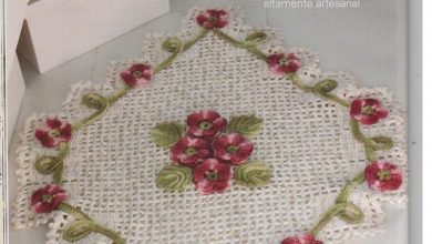 مفرش كروشيه فيليه