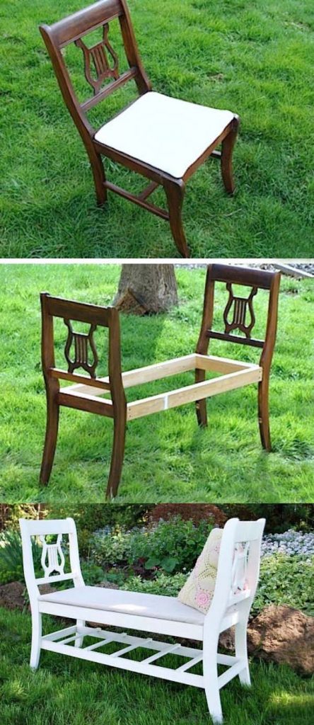 إعادة استخدام كرسى خشب قديم