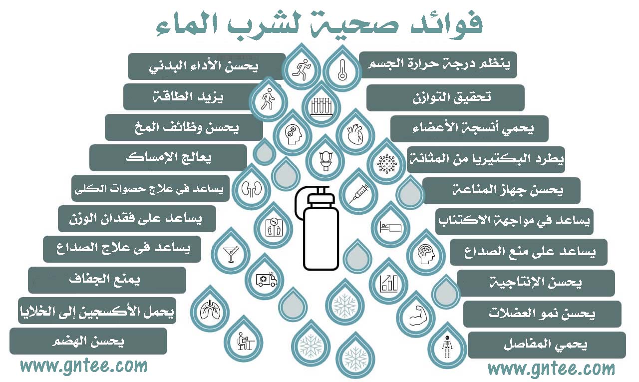 فوائد صحية لشرب الماء