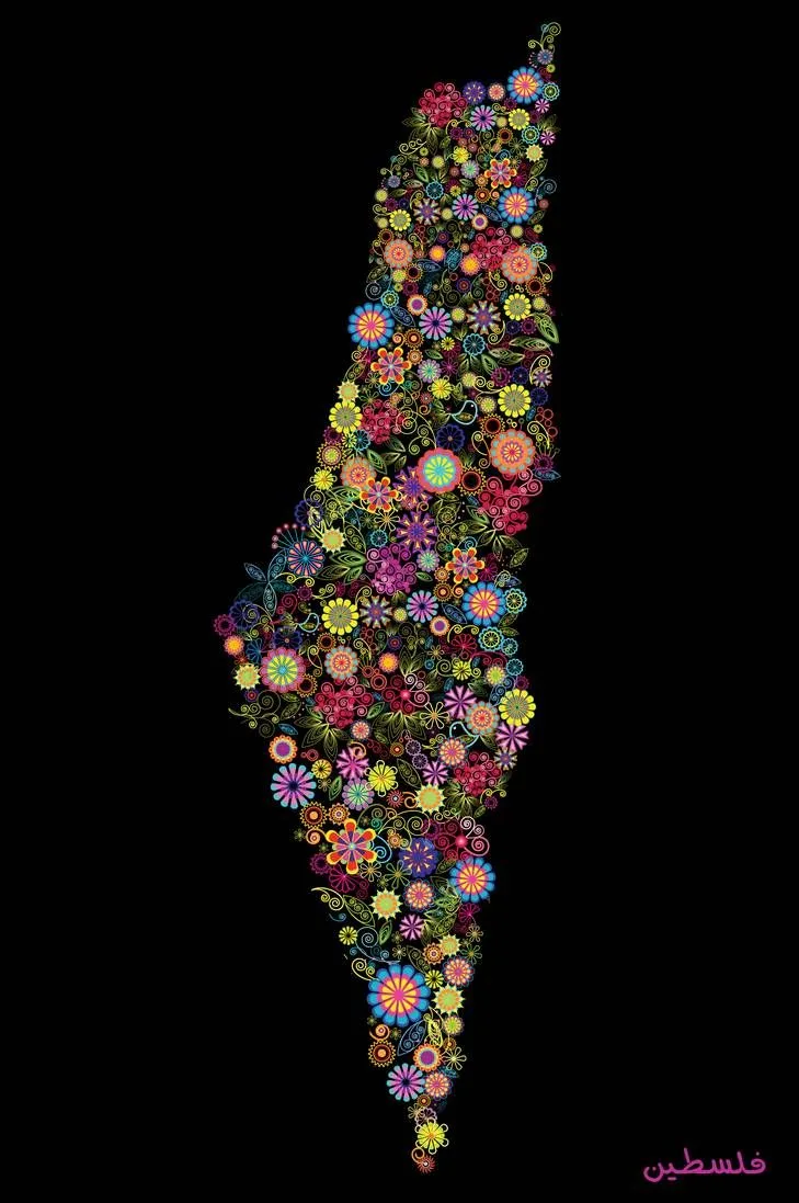 خريطة فلسطين باترونات تطريز