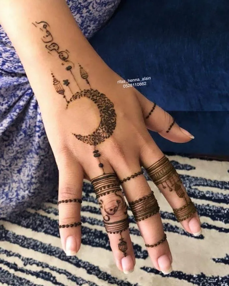 أفكار رسم حناء رمضان