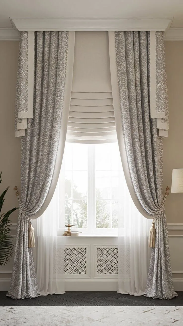 الدمج بين الستائر المختلفة