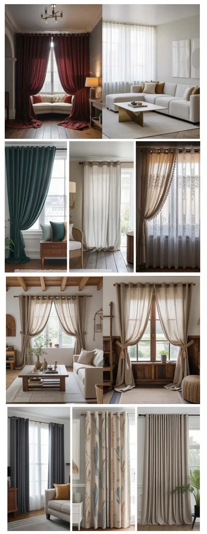الستائر فى 2026 المناسبة لغرف المعيشة