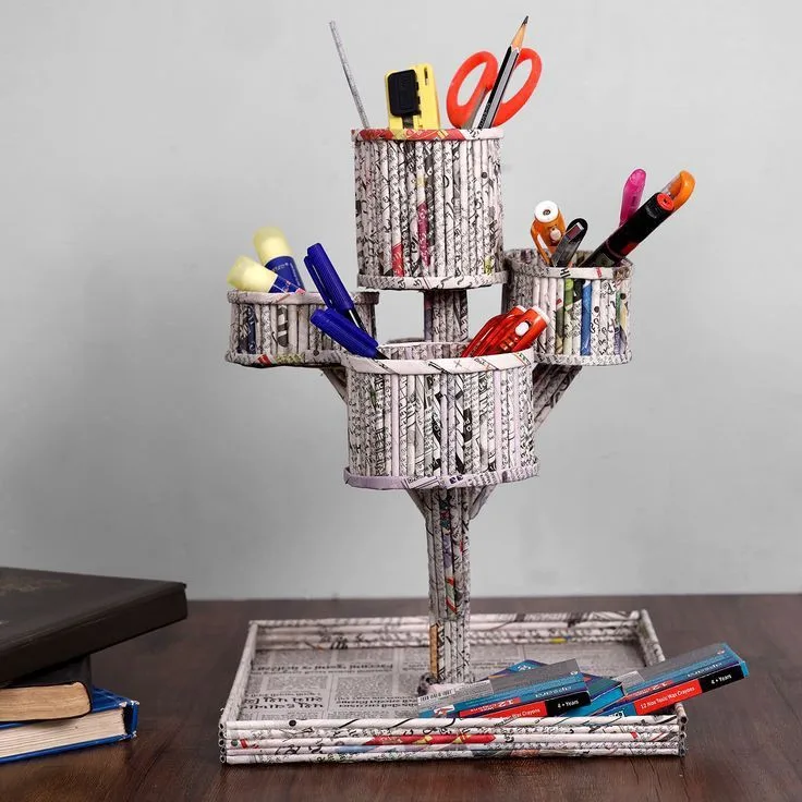 استخدامات سلال الورق في تخزين أدوات الخياطة